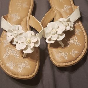 Girls white boc sandals size 2